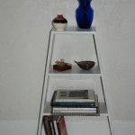 Painted bookshelf.